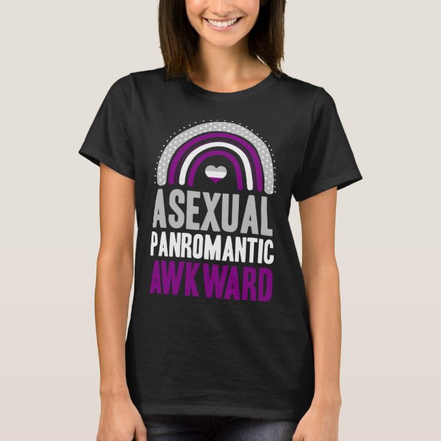 Asexual Panromantic Awkward Asexual Pride Bohemian T Shirt (Framsida)