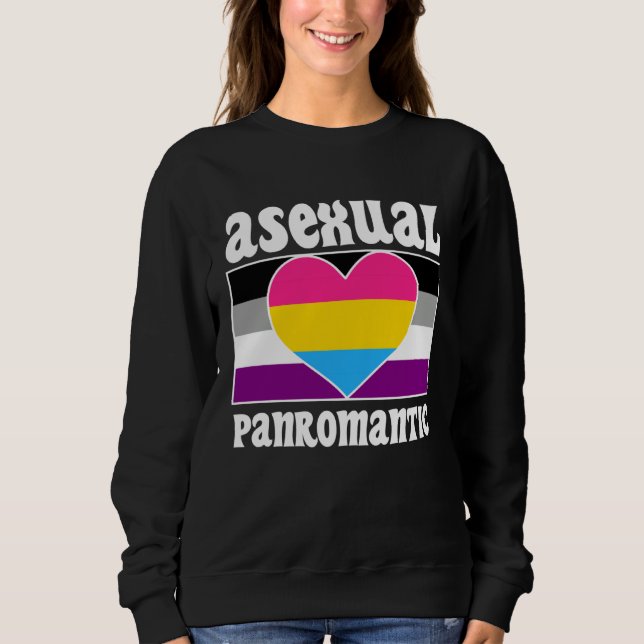 Asexual Panromantic Pride Flag Cute  Ace Aesthetic T Shirt (Framsida)