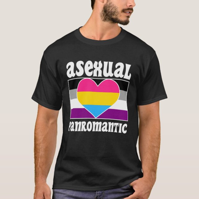 Asexual Panromantic Pride Flag Cute  Ace Aesthetic T Shirt (Framsida)