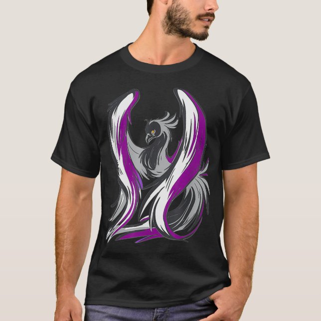 Asexual Pride Flag Design Support Asexuality LGBTQ T Shirt (Framsida)
