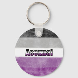 Asexual pride flag key ring nyckelring