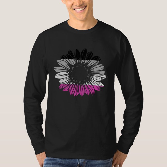 Asexual Pride Flower T Shirt (Framsida)