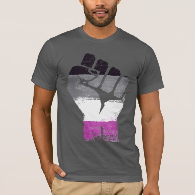 Asexual pride och driver t shirt (Framsida)