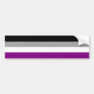 Asexual prideflagga bildekal