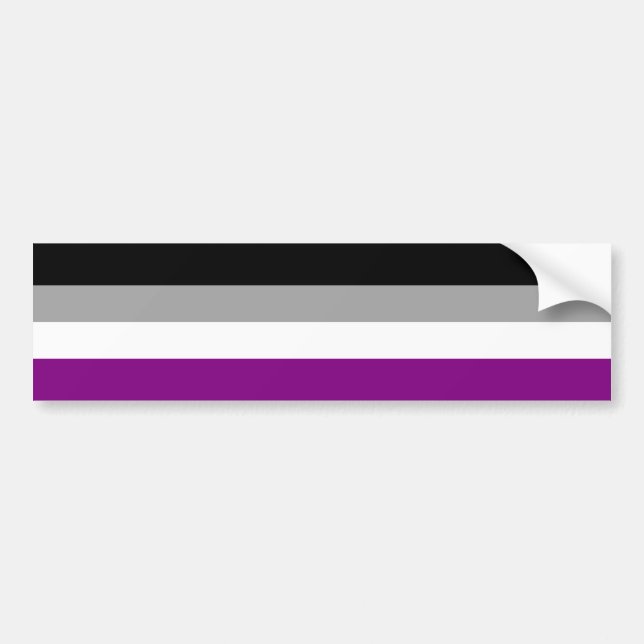 Asexual prideflagga bildekal (Framsidan)