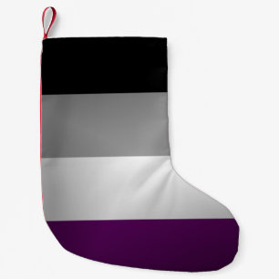 Asexual prideflagga liten julstrumpa