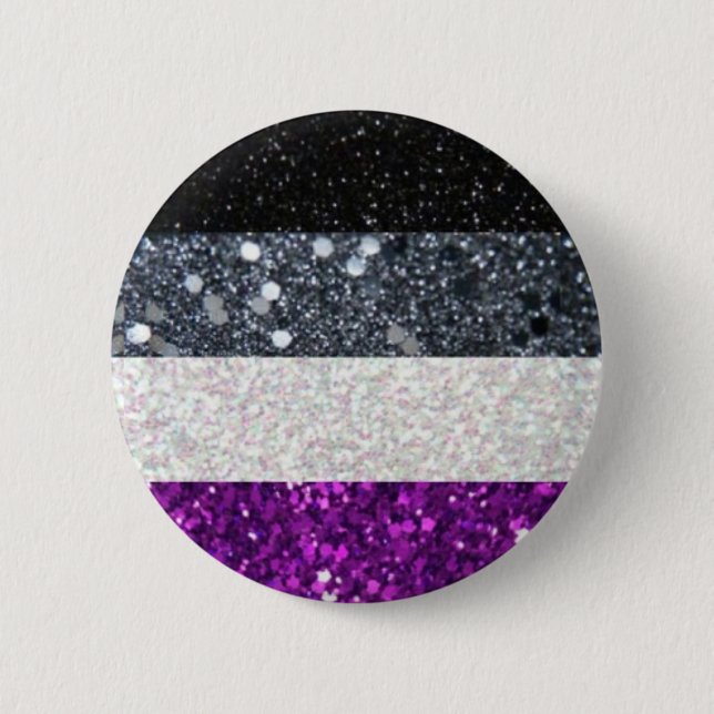 Asexual prideglitter knäppas knapp (Framsida)