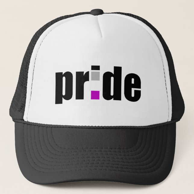 Asexual pridehatt truckerkeps (Framsida)