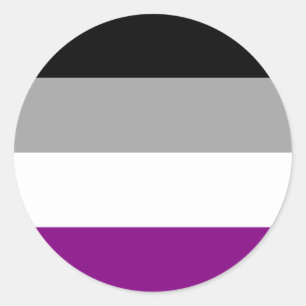 Asexual prideklistermärkear runt klistermärke