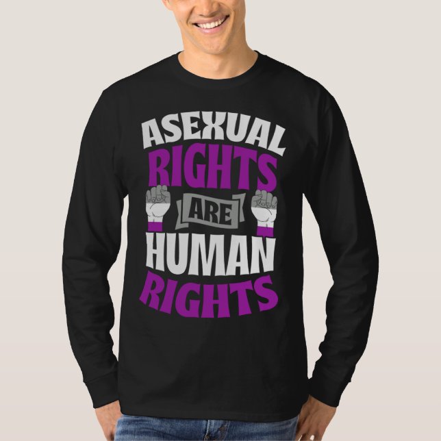 Asexual Rights Are Human Rights Protest March Ace  T Shirt (Framsida)