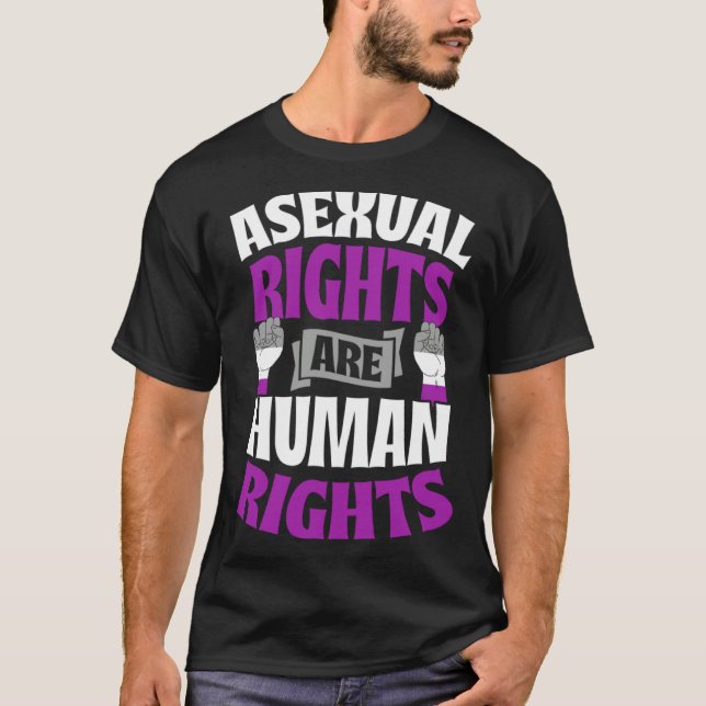 Asexual Rights Are Human Rights Protest March Ace  T Shirt (Framsida)