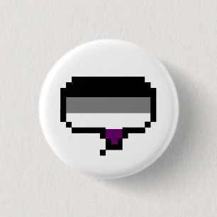 Asexual tal för prideflaggaPIXELet bubblar Knapp