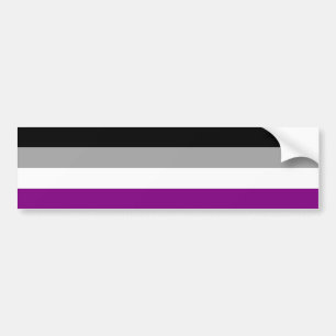 Asexualitet flagga Bumper Sticker Bildekal