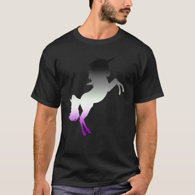Asexualitet Flagga Unicorn Ace Pride Month Lgbtq A T Shirt (Framsida)