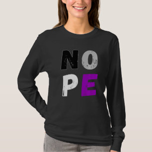 Asexualitet Nope Flagga Ace ASexual Flagga Lgbt Pr T Shirt