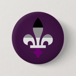 Asexualitet pride fleur-de-lis Button Knapp