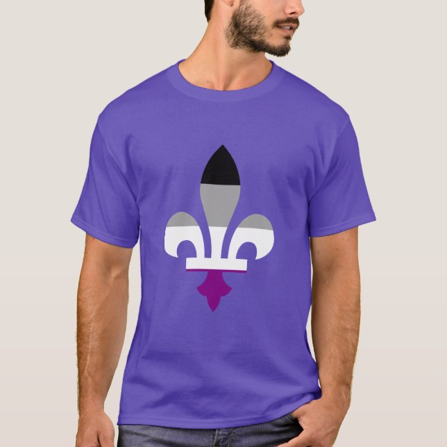 Asexualitet pride fleur-de-lis T-Shirt (Framsida)