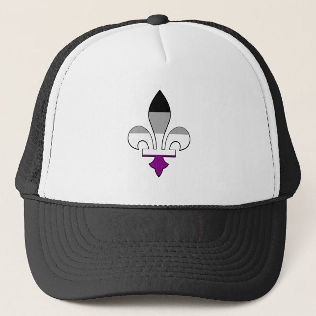 Asexualitets stolthet fleur-de-lis mössa keps (Framsida)