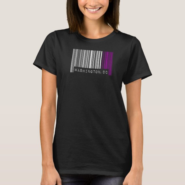 Asexuell Barcode-Pridet Washington Dc Cute Ace Aes T Shirt (Framsida)