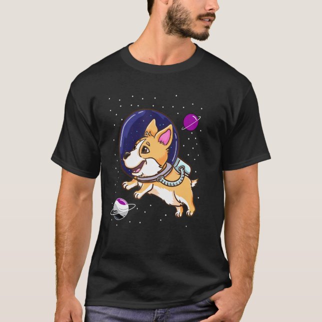 Asexuell Corgi I Rymden Ace Pride T Shirt (Framsida)