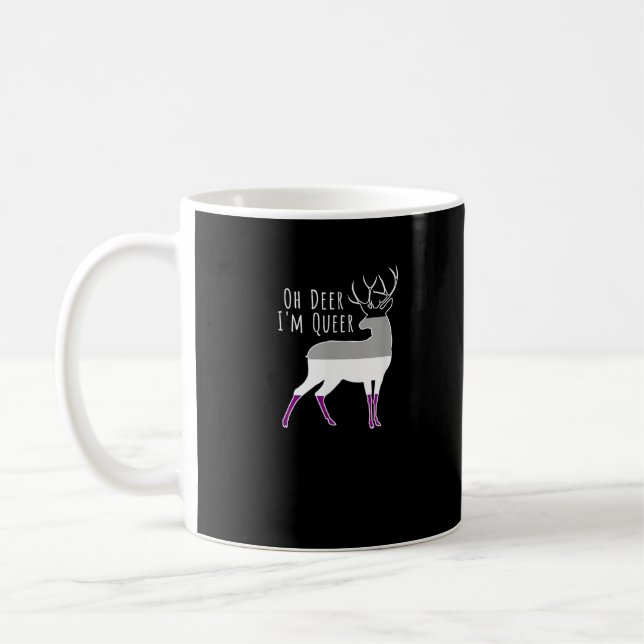 Asexuell Flagga Åh Älg Queer Pride Rollig LGBT-des Kaffemugg (Vänster)