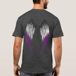 Asexuell Flagga - Angel Vingar T Shirt