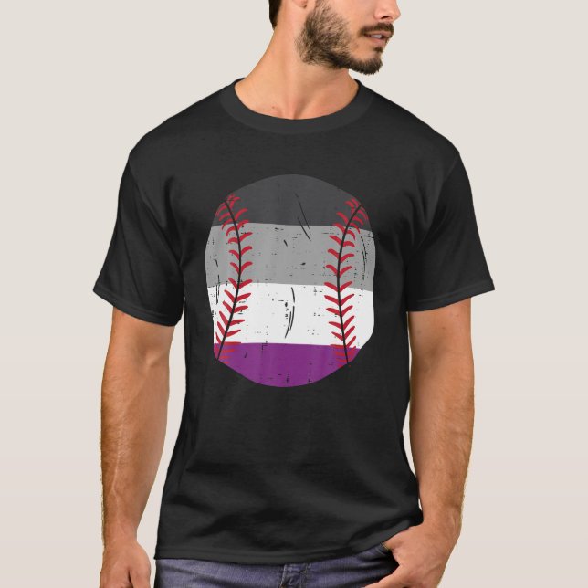 Asexuell Flagga Baseball LGBT Pride Månad Ace Prid T Shirt (Framsida)