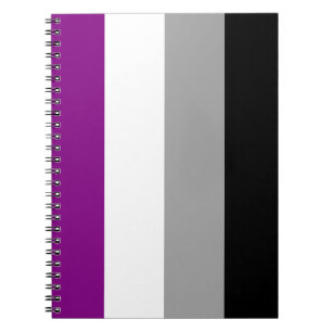 ASEXUELL FLAGGA ORIGINAL -.png Anteckningsbok Med Spiral