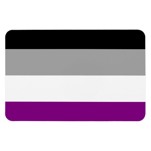 ASEXUELL FLAGGA ORIGINAL -.png Magnet (Horisontell)