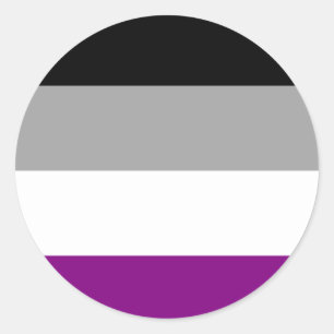 Asexuell Flagga Runt Klistermärke
