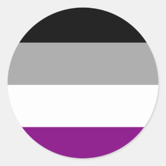 Asexuell Flagga Runt Klistermärke