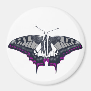 Asexuell Flagga Swallowtail Butterfly Magnet