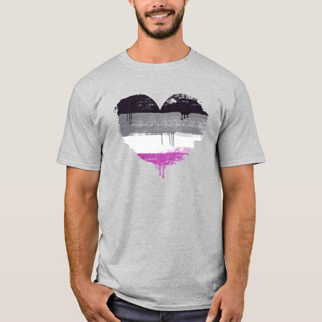 Asexuell Hjärtstolt T-Shirt (Framsida)