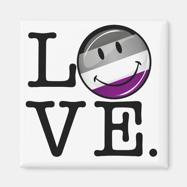 Asexuell Kärlek Pride Flagga Magnet (Framsidan)