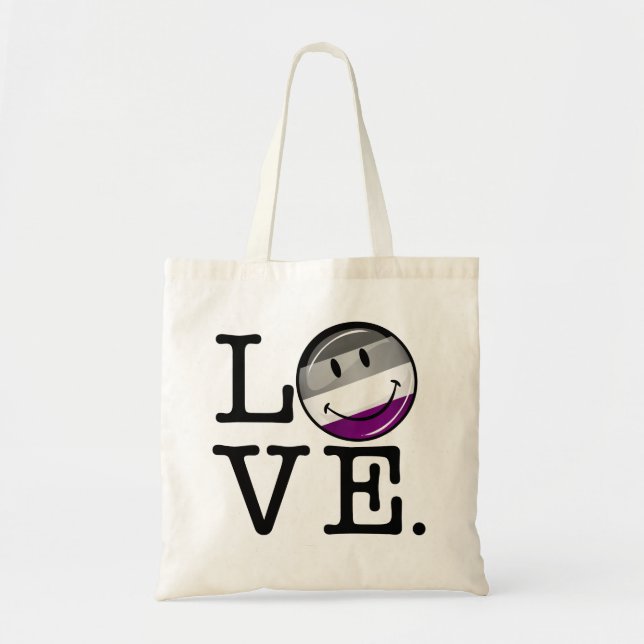 Asexuell Kärlek Pride Flagga Tygkasse (Framsidan)