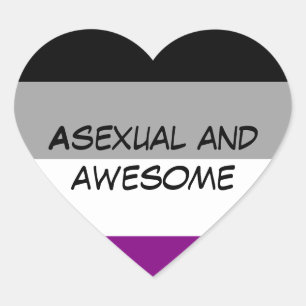 Asexuell och Fantastisk Sticker Hjärtformat Klistermärke