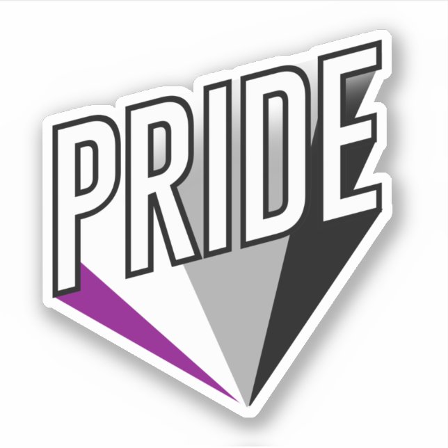 Asexuell Pride Burst Klistermärken (Framsida)