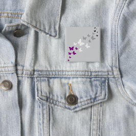 Asexuell Pride Fjärilsstig Knapp