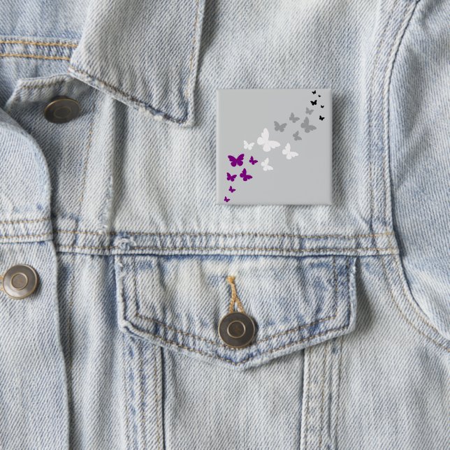 Asexuell Pride Fjärilsstig Knapp (In Situ)
