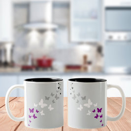 Asexuell Pride Fjärilsstig Två-Tonad Mugg