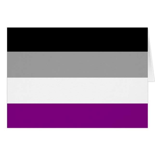 Asexuell Pride Flagga LGBTQ Hälsningskort (Framsidan Horizontal)