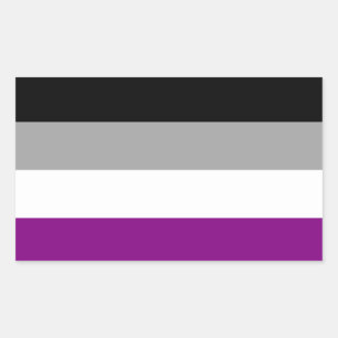 Asexuell Pride Flagga Rektangulärt Klistermärke
