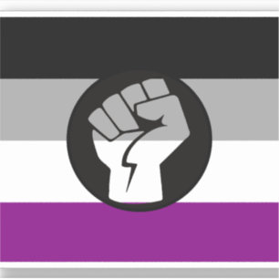 Asexuell protestfana klistermärken