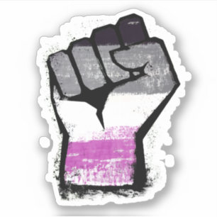 Asexuell protestnäve klistermärken