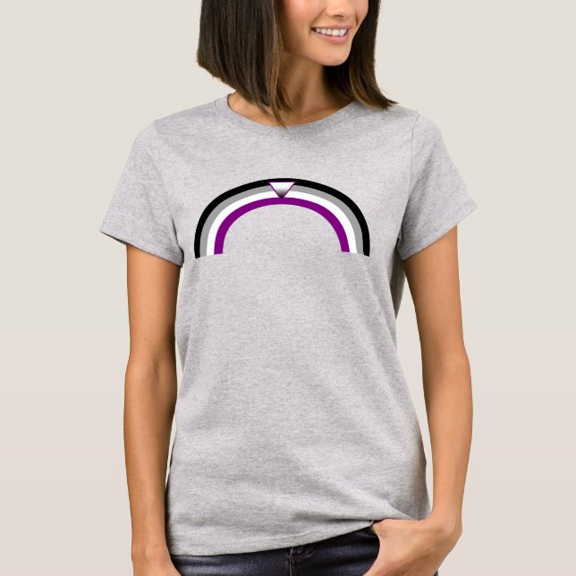 Asexuell regnbågsstolthet T-shirt (Framsida)