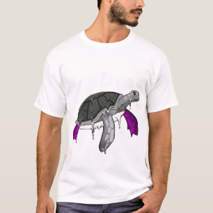 Asexuell stolthet Ace Flagga Havssköldpadda Subtil T Shirt