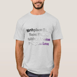 Asexuell stolthet - Födelseplats: Jorden. Ras: Män T Shirt