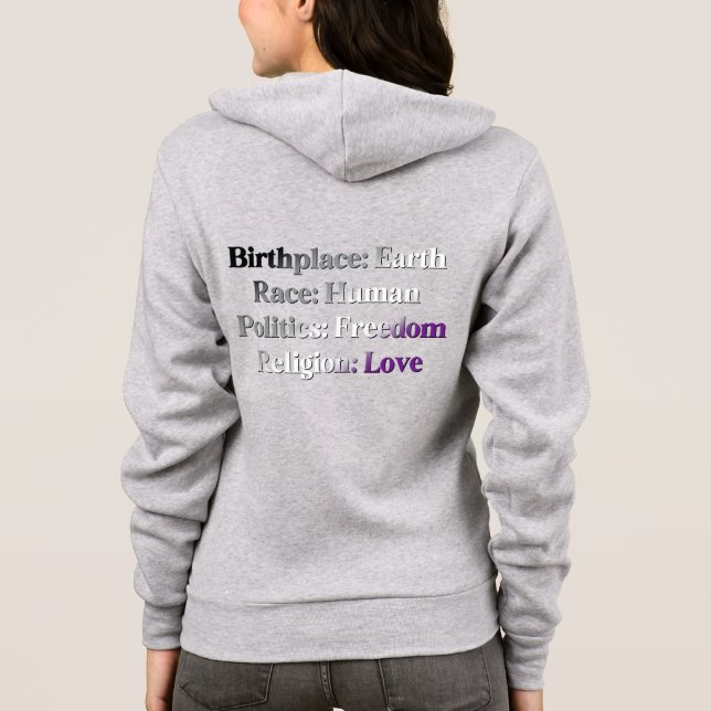 Asexuell stolthet - Födelseplats: Jorden. Ras: Män T Shirt (Baksida)