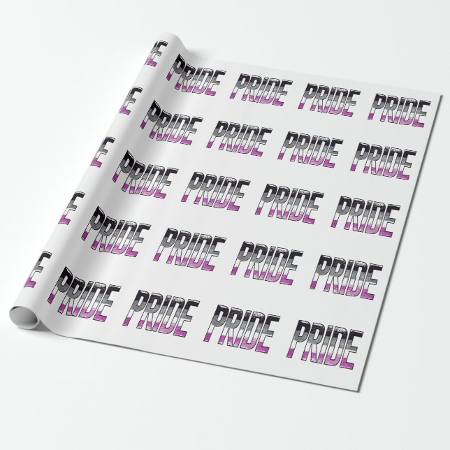 Asexuell stolthet ord presentpapper (Utrullad)