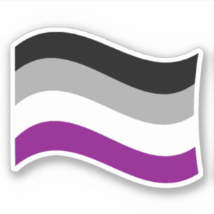 Asexuell stolthet Vågbandera Klistermärken